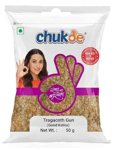 Chukde Gond Katira, Edible Tragacanth Gum Whole Spices, 100g, Pack of 50g x 2