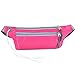 Produktbild Ellien Sport Bauchtasche Hüfttaschen, Leichte Hüfttasche enganliegend, Wasserdicht Geldgürtel Flach Gürteltasche mit Kopfhöreranlass Van Money Belt Reisegürtel Reisepasshüllen (Rose)