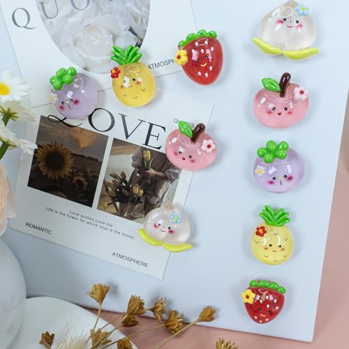 Set 10 Imánes de Fruta Decorativos 3D Brillan en Oscuro miniatura 2