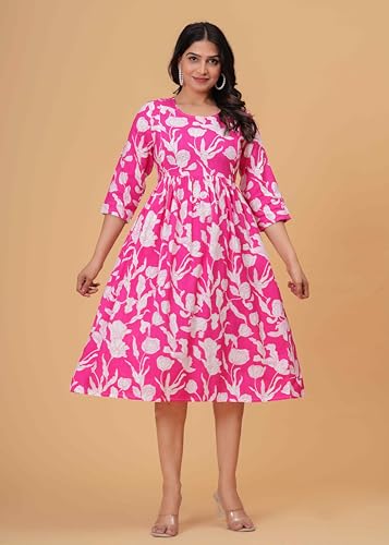 Jikonet Women's Maternity Kurti with Hidden Zipper Cotton Feeding Pregnancy Dresses