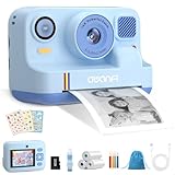 【Coffret Cadeau Tout-Inclus : L'Idée Cadeau Créative Parfaite】 Ne cherchez plus ! Ce coffret cadeau tout-inclus pour enfant contient l'appareil photo instantané, une carte mémoire 32GB, 3 rouleaux de papier photo (noir, bleu, vert), des accessoires créatifs, une sangle de cou et un pochon. Le cadeau idéal pour les filles et garçons de 3 à 12 ans, prêt à offrir pour un anniversaire ou Noël.