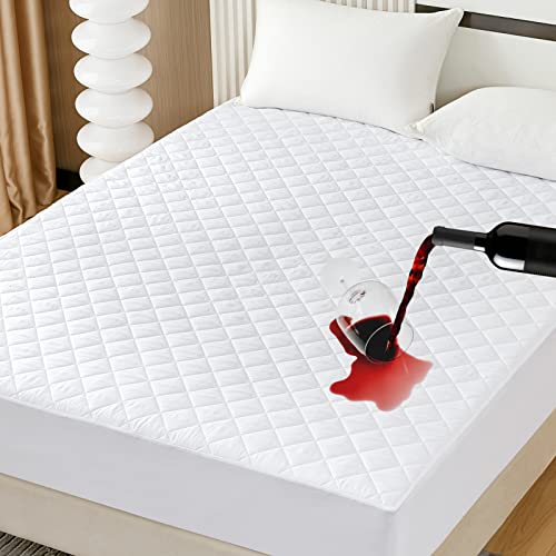 HolaDream Twin Mattress Protector Waterproof Soft Breathable Noiseless Bed Mattress Pad Cover Cooling Fabric(Fit Up to 14