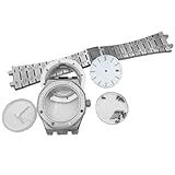ROUHO 42mm Acciaio Inox Cassa Orologio Bracciale Quadrante Lancette Set, Adatto per Movimento NH35 NH36, Ottagonale Cassa Orologio Modifica Kit per Audemars Piguet Royal Oak-D