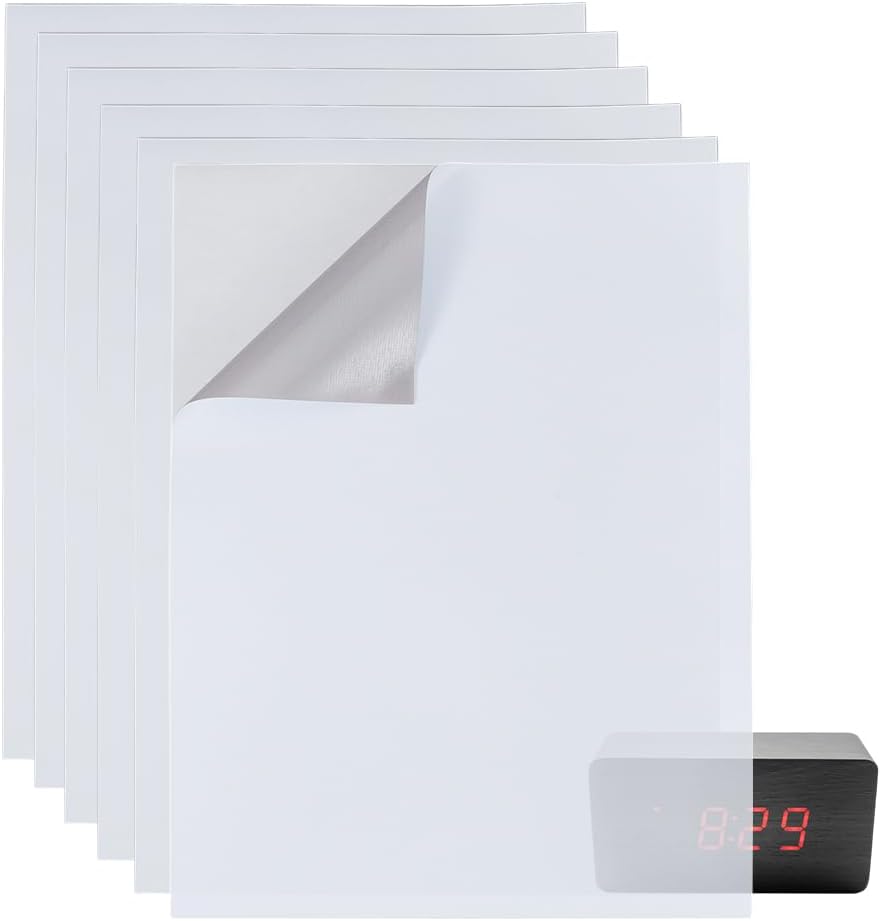 BENECREAT 7 Sheets LED Light Blocking Stickers, 6.7x5.1 Inch White Adhensive Light Filters, Light Dimming Sheets, Blackout Light Stickers for Electronics, Alarm Clock, Radio, Cable Box, Monitor
