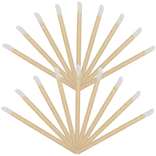 Adocarn 500 Pcs Wooden Lip Brush Makeup Eyeshadow Lip Gloss Applicator Silicone Eyeshadow Brush Silicone Lip Wand Lip Wands Disposable Eyelash Makeups Brushes Makeup Lipstick Applicator #TOP1