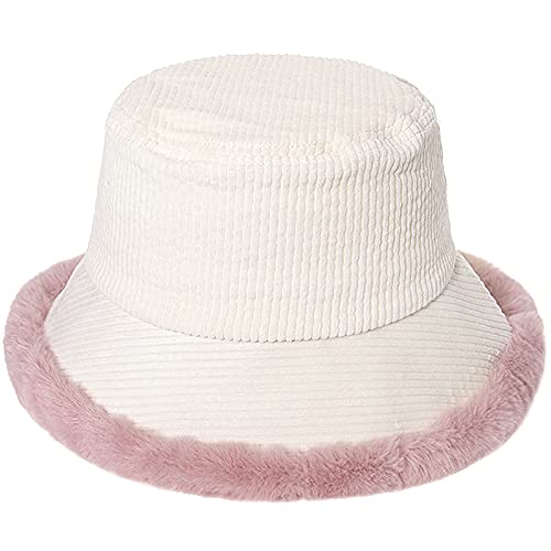 Taidor Chapeau en velours côtelé pour femme, blanc, Taille unique Cover