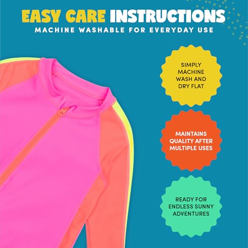 Image of SwimZip UPF50+ Boys Swim Shirt, Long Sleeve One Piece Kids Sunsuit