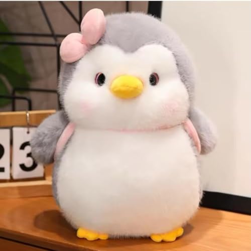 Image of SCOOBA Adorable Grey Penguin Soft Toy with Bag 25cm (Small 25cm Grey Penguin with Bag)