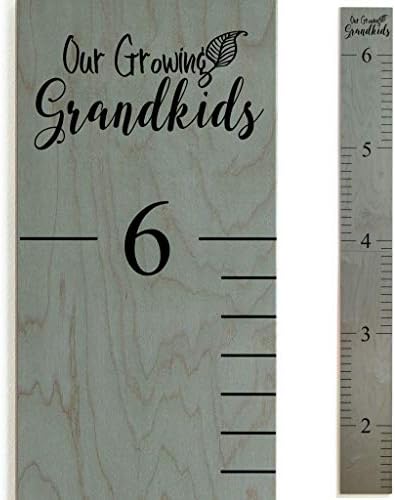 Wooden Ruler Growth Charts Ruler for Boys and Girls (Love Grows White)