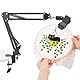 OLYCRAFT Black Embroidery Table Stand Kit 8mm Hole Hand Embroidery Stand Lap Folding Cross Stitch Stand Clamp Hand Embroidery Hoop Holder 360 Rotated Embroidery Holder Stand for Embroidery Hoops