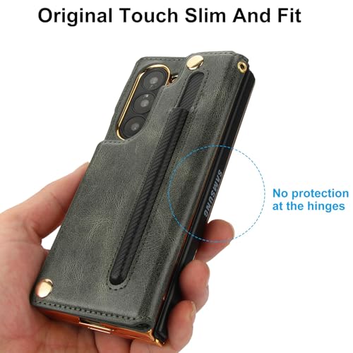 Protégez votre Samsung Galaxy Z Fold 7 des chutes avec cet étui portefeuille complet vert