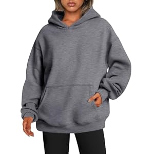 EFAN Womens Hoodies Oversized Sweatshirts Pullover Fleece Sweaters Long Sleeve With Pockets Winter Fall Outfits Y2k Clothes