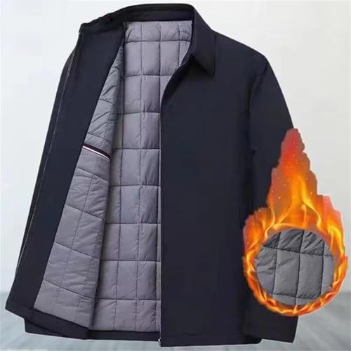 Men's Warm Padded Jacket Slim Fit Formal Business Casual Coat with Pockets Outdoor Thermal Windbreaker2