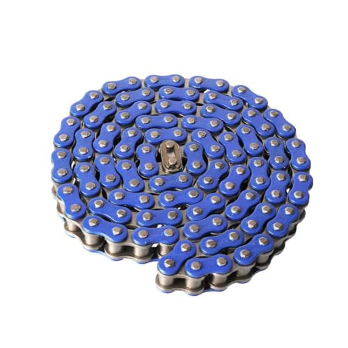 Chaîne moto 428H 110 maillons bleue pour remplacer une transmission usée