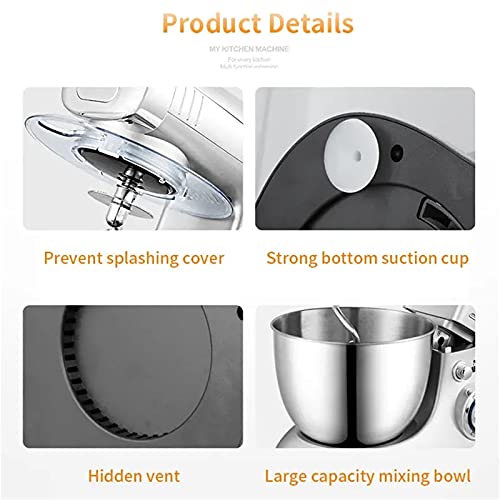 EXCLVEA Küchenmaschine 4L 1000W Küchen Elektrische Mixer Juicer Knete Teigmaschine Ei Schläger für Zuhause Kochen (Farbe… – Bild 8
