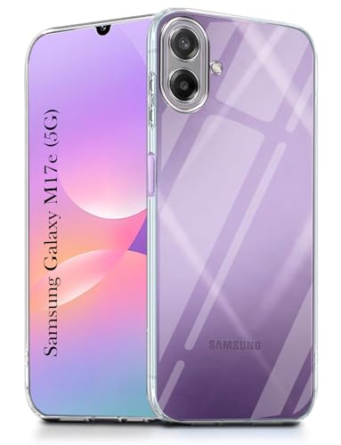 Image of Jkobi Silicone Back Cover Case for Samsung Galaxy M17e (Clear Shockproof Case with Camera Protection | Soft and Flexible | Transparent)