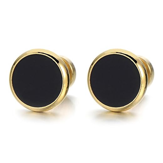 Unisex Stainless Steel Illusion Tunnel Earrings