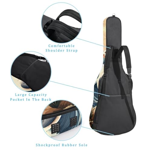JRHEJTFZ Housse pour guitare acoustique de 1,9 cm d’épaisseur – Imperméable – Durable et élégant – Motif ours blanc, Multicolore 5., 42.9×16.9×4.7 in, Motif imprimé tendance - Les Beatles, Paul McCartney, John Lennon, RIngo Starr, George Harrison JRHEJTFZ Housse pour guitare acoustique de 1,9 cm d'épaisseur - Imperméable - Durable et élégant - Motif ours blanc, Multicolore 5., 42.9x16.9x4.7 in, Motif imprimé tendance – Image 4