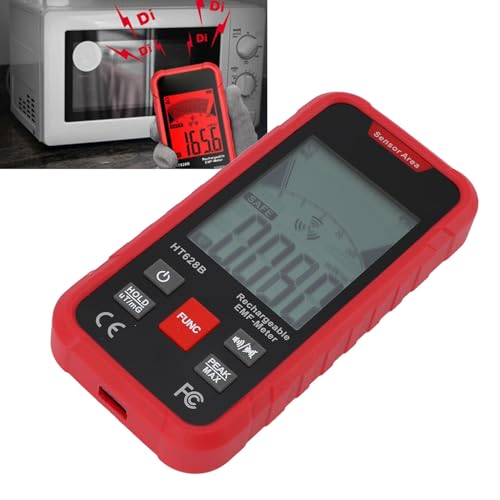 Detector 3 en 1 de campos electromagnéticos con pantalla LCD miniatura 7