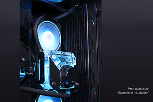 Réservoir plat PC Alphacool Rise Flat DDC pour watercooling compact - 6