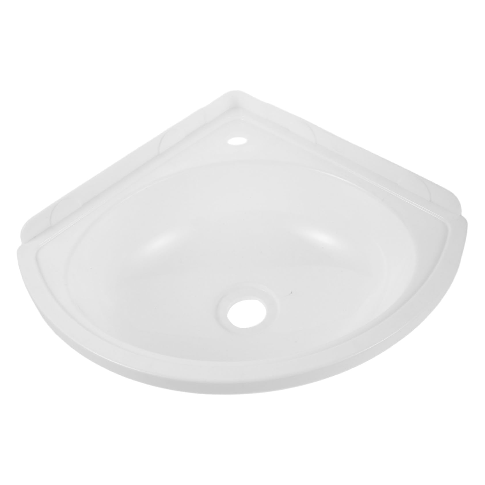 Lavabo esquinero de pared con flujo suave y fácil instalación blanca