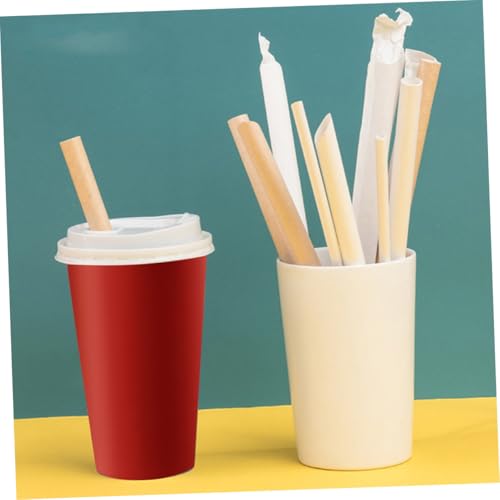 100 pitillos desechables de papel kraft biodegradables miniatura 6