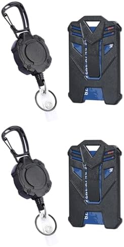 AOMIG 2 Pack Heavy Duty Retractable Badge Holder Reel With Steel Cable And