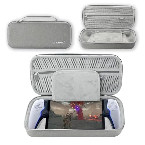 Image of PSS Travel Bag for Play /Station Portal Console ,Carrying Case Storage Bag Compatible for PS Portal Player with Tempered Glass Screen Protector Cover Case Grips PS Portal Accessories (Grey)