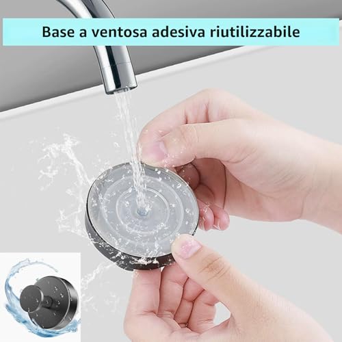 Siblaies 6 Ganci A Ventosa, Gancio A Ventosa, Rimovibile Senza Foratura, Gancio Per Asciugamani, Gancio Da Parete In Acciaio Inox, Per Cucina, Bagno, Finestra Liscia, Vetro (Argento) - 6