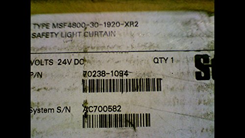 Sti Msf4800-30-1920-Xr2 Light Curtain Pair, 70238-1094 Msf4800-30-1920-Xr2