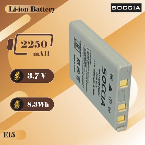 Image of N-i-k-o-n EN-EL5 Compatible Camera Battery (3.7V 2250mAh) | Replacement Battery for N-i-k-o-n Coolpix P530, P510, P100, P500, P520, 3700, 4200, 5200, 7900, 5900, S10, S4, S550, S560