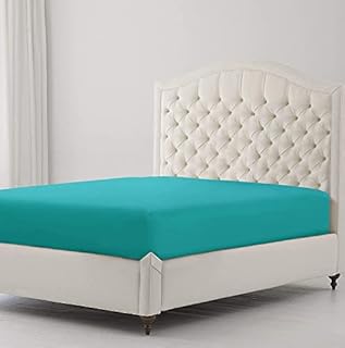 Linens World Percale Poly Cotton Fitted Sheets Breathable, Anti Wrinkle 40cm Deep Pocket 180 Thread Count Bed Sheets Double Bedding & Linen- White Bedding Double 137 X 190 CM Double Fitted Sheet