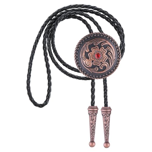 Image of Jeilwiy Bolo Tie for Men, Western Bolero Tie Cowboy Ties Native American Cowgirl Bolo Tie Accessories for Men Women