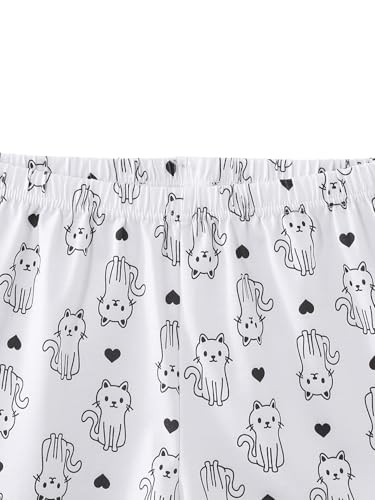 Image of VENTELAN Pajama Set For Women Cute PJS Summer Short Sleeve Shorts Sleepwear