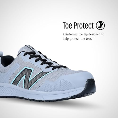 New Balance Evolve Aluminum Alloy Toe Women’s Industrial Work Shoes, Grey/Beach, Size 10.5, Medium, Comfortable & Light Work Shoes for Women, Electric Hazard, Slip Resistant