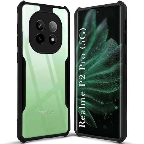 Image of Jkobi Back Cover Case for Realme P2 Pro (Shockproof with Polycarbonate Clear Panel | Professional Black)