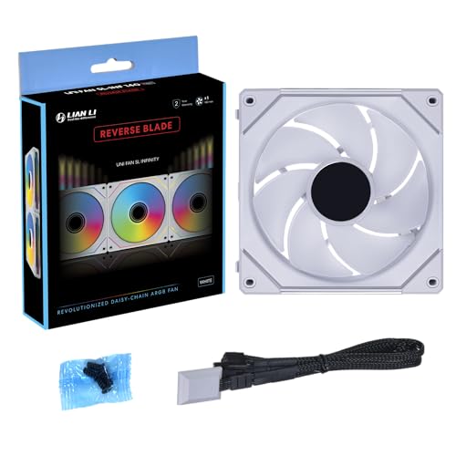 Image of Lian Li SL Infinity 120mm & 140mm Reverse Blade White Single Pack Fans (Without Controller)