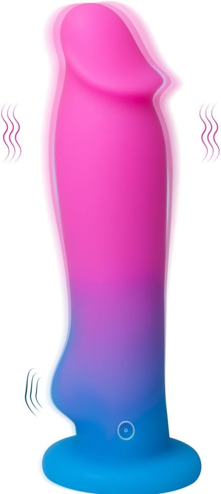 Vibrating Dildo Adult Sex Toy - 8 Vibration Modes & One-Key Orgasm,7.5'' Big Realistic Dildo Vibrator for Women G-spot Clitoris Men Anal Prostate Stimulation,Strong Suction Cup for Hands-Free/Strap-On