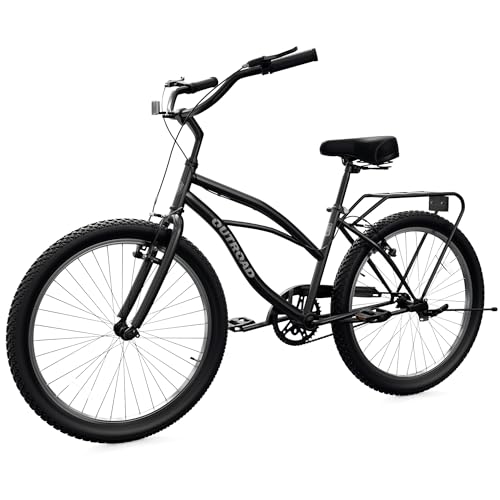 Brightpeak Cruiser Bike for Adults, 26 Inch Options - Ergonomic Upright Design, V Brakes, with Rear...