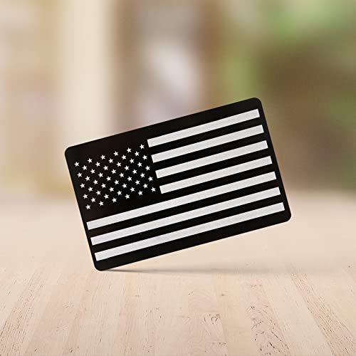 5 PCS Black Metal Miranda Warning Card With American Flag, Laser Engraved Insert Card Gift2