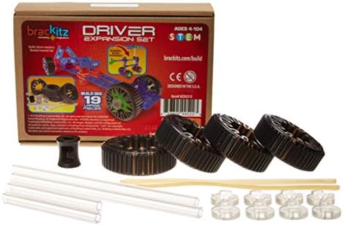 Brackitz Driver Parts Expansion Set: Kids Vehicle Building Toys | STEM Educational Construction Set | Ages 4 and Up | 19 Pc Set