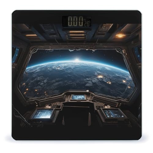 Báscula digital para baño con vidrio templado y pantalla LCD miniatura 1