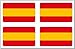 Artimagen Pegatina Bandera Rectángulo 4 uds. España 30x18 mm/ud.