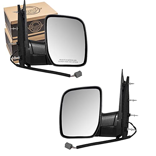Driver And Passenger Power Side View Sail Type Mirrors With Single Glass Replacement For 2002-2008 E-Series Van 7C2Z17683Aa 7C2Z17682Aa #TOP28