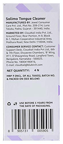 Image of Amazon Brand - Solimo Tongue Cleaner (Pack of 4)