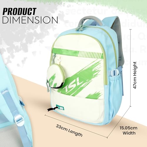Image of Storite Lightweight School Bag for Girls | 21L Capacity Stylish Kids School Backpack Class 4-7 Comfortable & Spacious