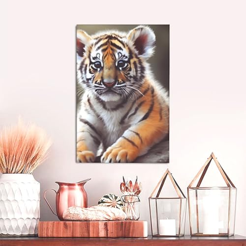 Impression HD sur toile de qualité supérieure avec tigre