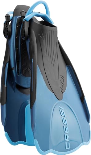 CRESSI Maui Short Fins Aletas Cortas, Unisex-Adult, Azul/Azul Claro, M/L (41/44 EU)