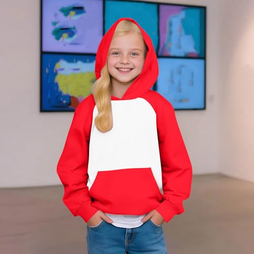 Cute Hoodies For Girls and Boys Kids Oversized Long Sleeve Sweatshirts Casual Comfy Pullover Tops With Pocket3