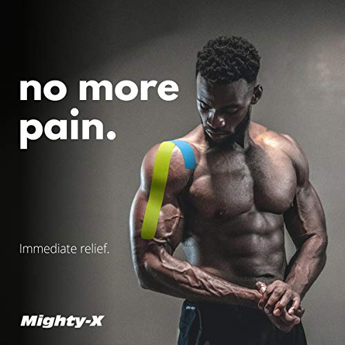 (3 Uncut Rolls) Waterproof Kinetic Tape for Knees and Shoulders + 50 Video Guides - Immediate Pain Relief - Use as: Knee Tape, Muscle Tape, Shoulder Tape - 16.4ft - Latex Free - Great Adhesion - Thumbnail 4